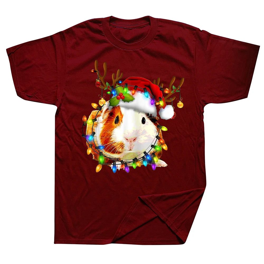 Funny Guinea Pig Christmas T-Shirt for Men