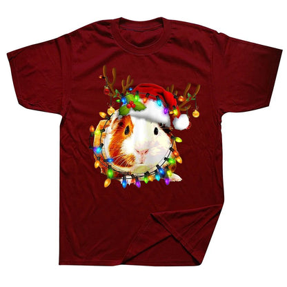 Funny Guinea Pig Christmas T-Shirt for Men