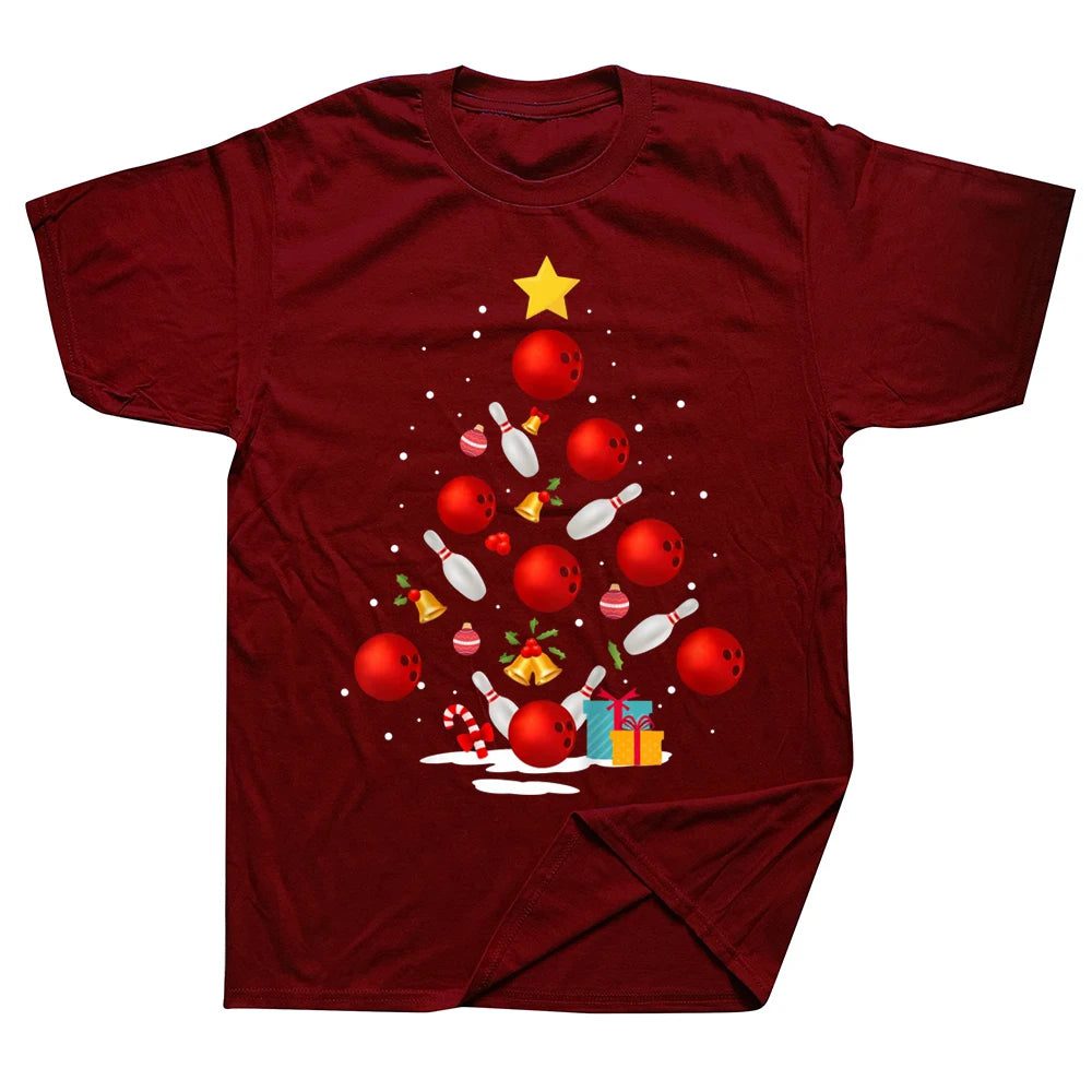 Funny Bowling Christmas T-Shirt for Men