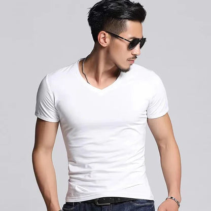 2024 Men's V-Neck Modal Short Sleeve T-Shirt