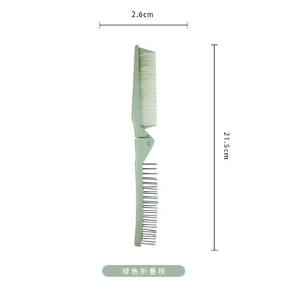 Portable 2-in-1 Anti-Static Folding Hair Brush