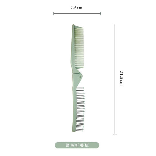 Portable 2-in-1 Anti-Static Folding Hair Brush