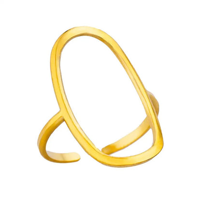 Vintage Gold Adjustable Stainless Steel Rings