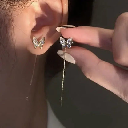 Elegant Double Pearl Dangle Earrings for Weddings