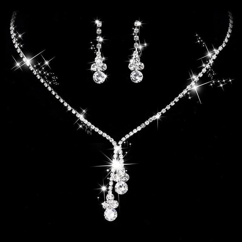 Elegant Crystal Bridal Jewelry Set for Weddings