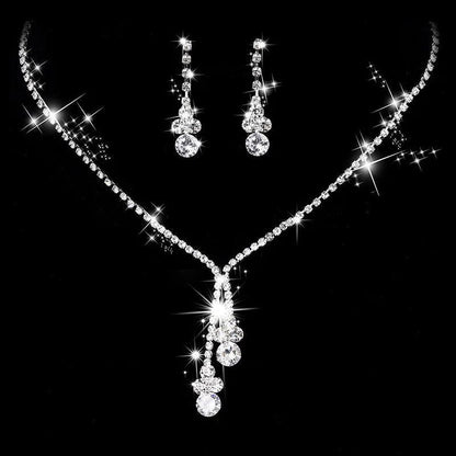 Elegant Crystal Bridal Jewelry Set for Weddings