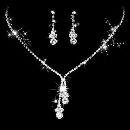 Elegant Crystal Bridal Jewelry Set for Weddings