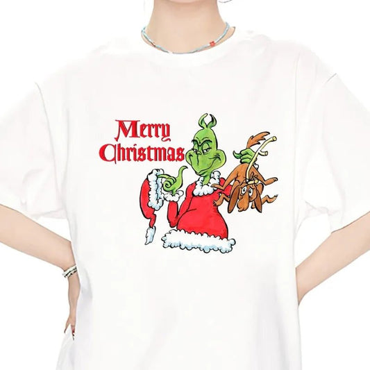 Couple Christmas T-Shirt Short Sleeve Fashion