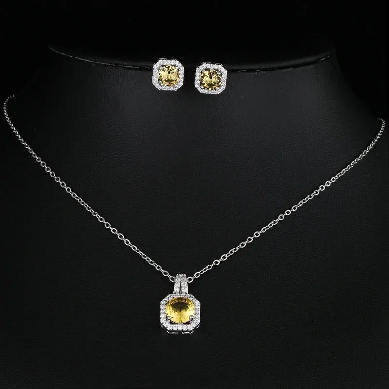 Elegant Bridal Jewelry Set: Water Drop Earrings