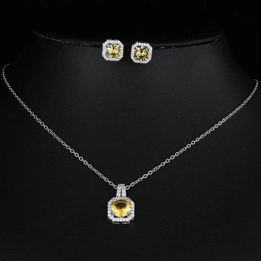 Elegant Bridal Jewelry Set: Water Drop Earrings