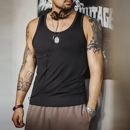 Breathable Men's Ribbed Tank Top - Summer Essential