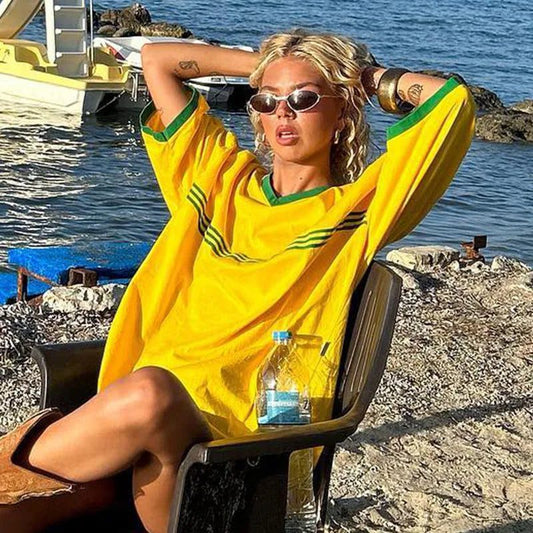 Stylish Yellow Oversized T-Shirt for Women