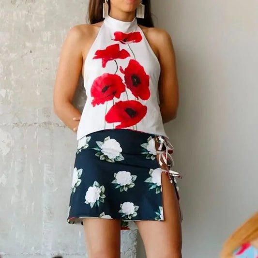 Women’s Halter Neck Crop Tops Summer