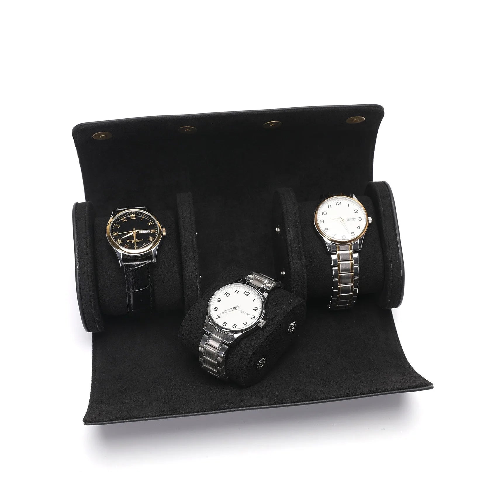 Classic Leather Watch Travel Case Organizer