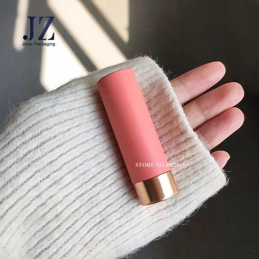 Matte Coral Orange Powder &amp; Lipstick Tubes