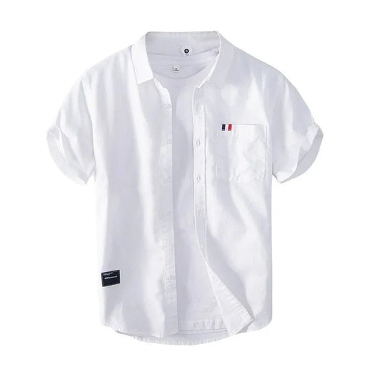 Men's Short Sleeve Linen Shirt Fashion