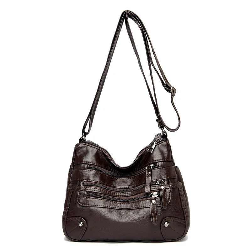 Luxury Vintage Soft Leather Crossbody Handbag