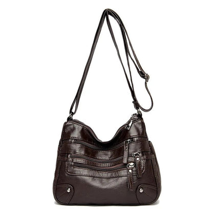 Luxury Vintage Soft Leather Crossbody Handbag