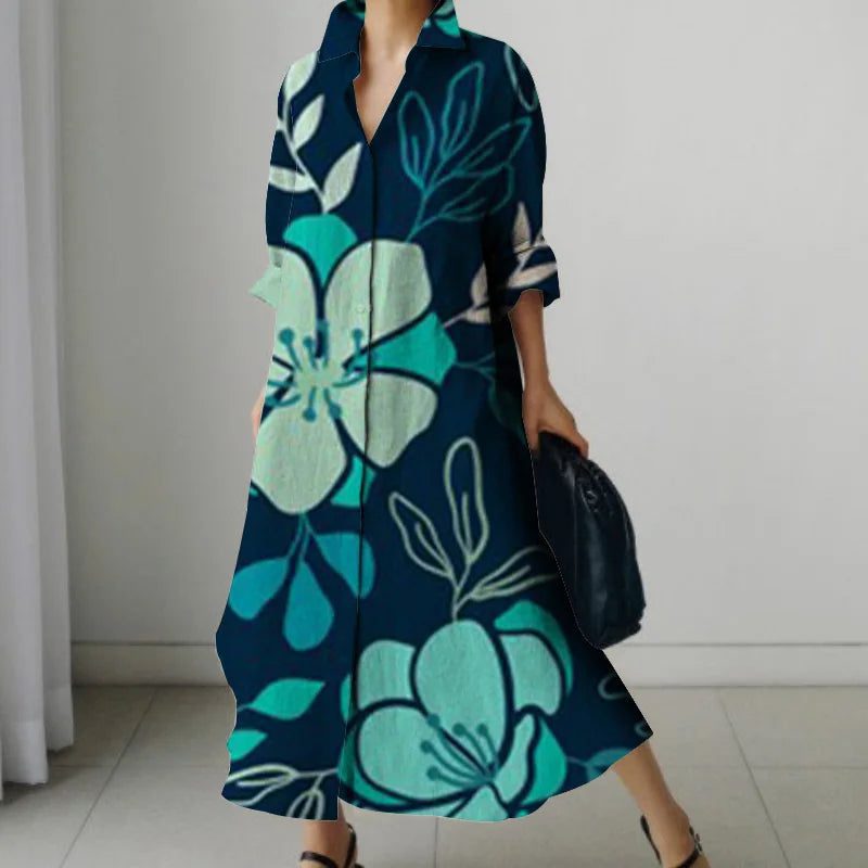 2024 Summer Hawaiian Print Women Dress Shirts