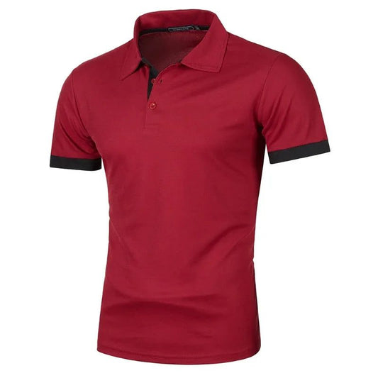 Lightweight Lapel Tshirts for Men | Red