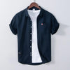 Men's Short Sleeve Linen Shirt Fashion