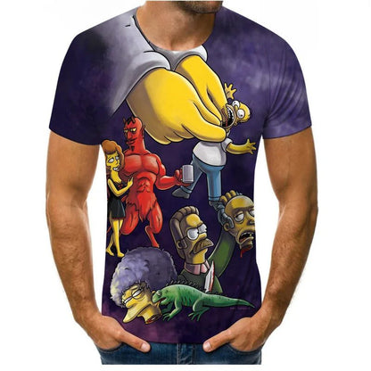 Trendy 3D Cartoon Anime Short-Sleeve T-Shirt