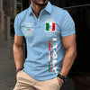 Men's Oversized Italy Graphic Polo Shirt