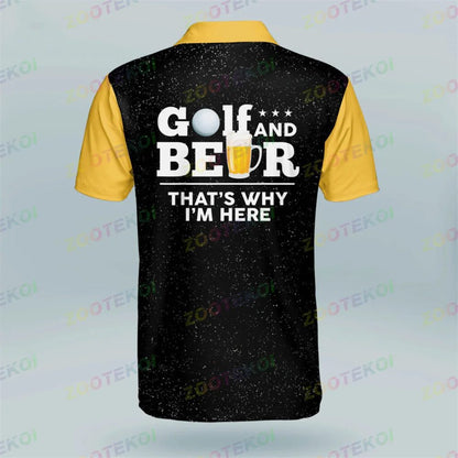 Lightweight Men's Golf Polo Shirts for Beer