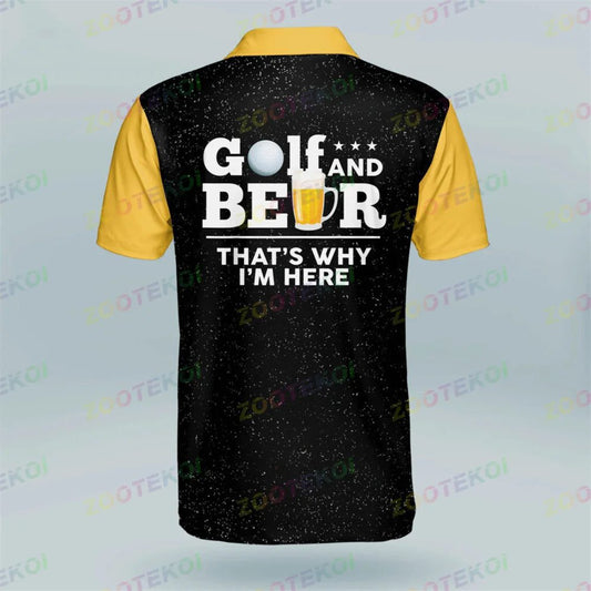 Lightweight Men's Golf Polo Shirts for Beer