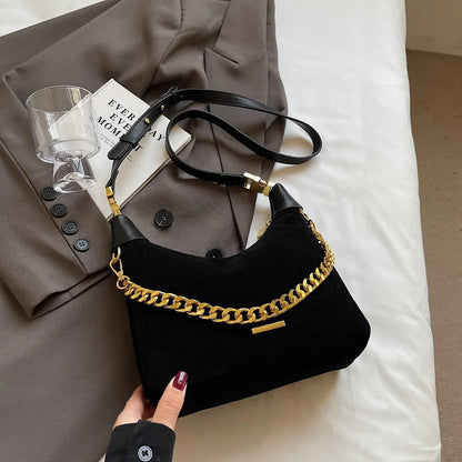 2024 Winter Y2K Faux Suede Shoulder Bag