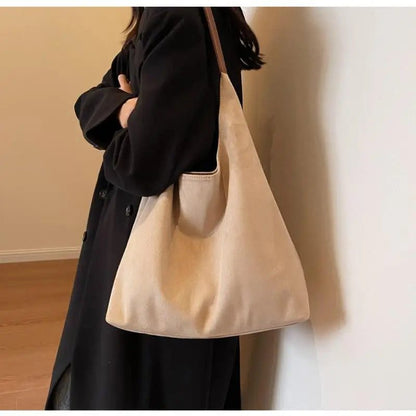 Vintage Suede Tote Bag for Women