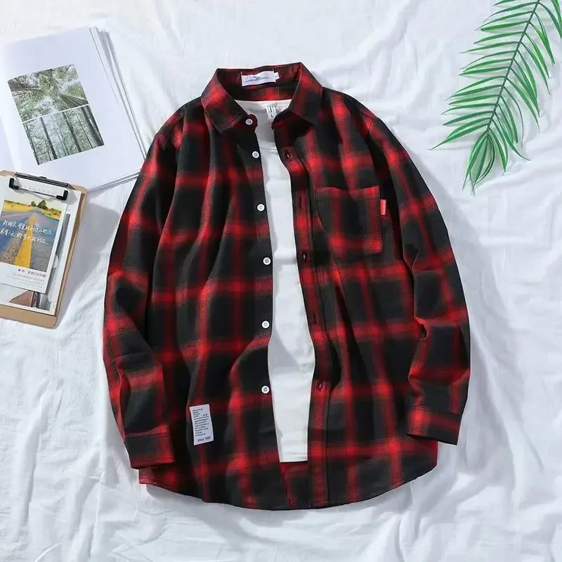 High-Quality Men's Flannel Plaid Shirt