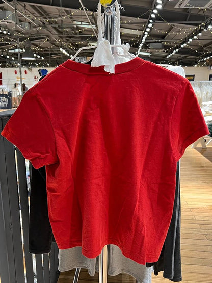 Cute Polar Bear Print Women's Red T-Shirt