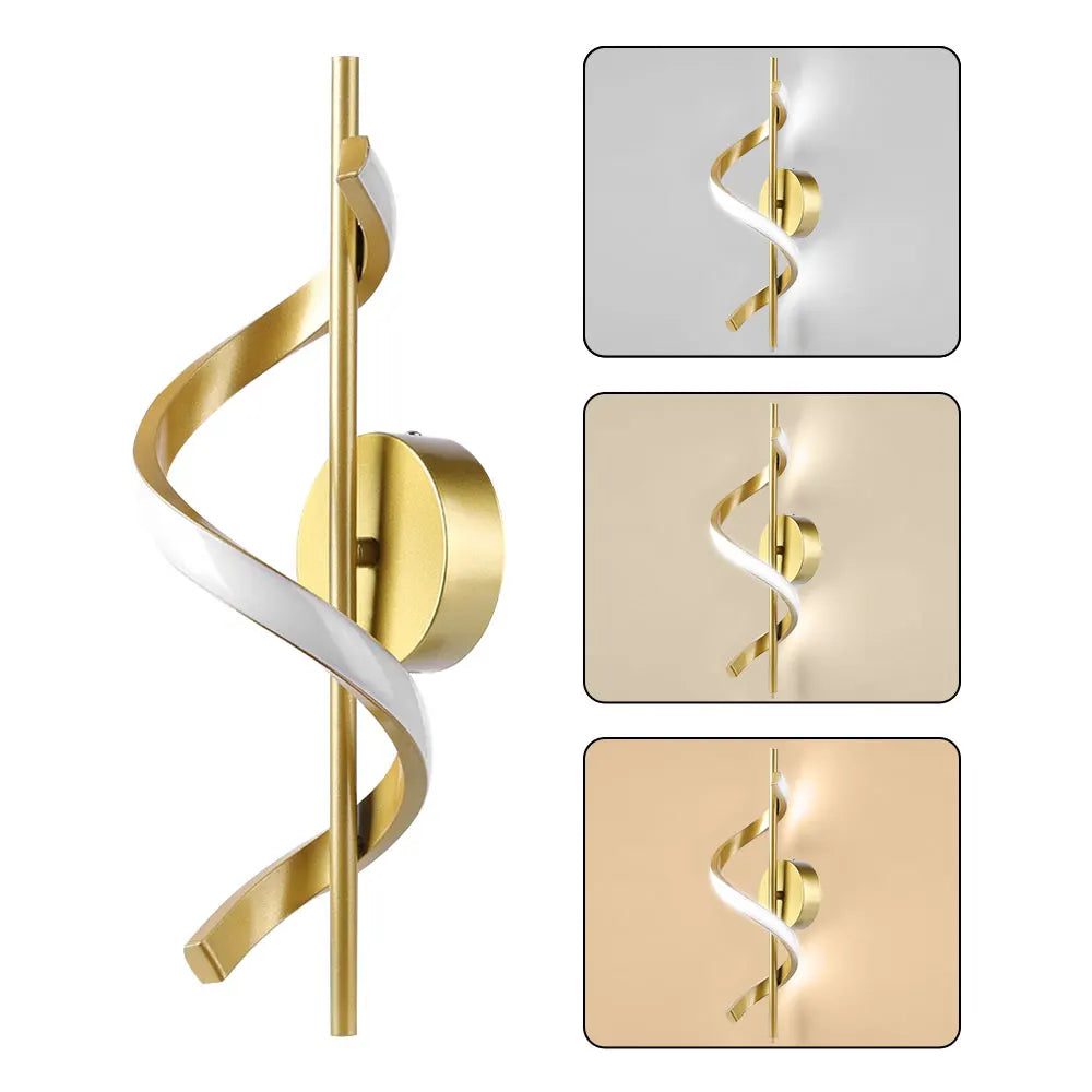 Modern Gold LED Wall Lamp for Bedrooms