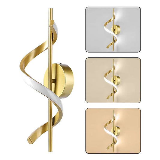 Modern Gold LED Wall Lamp for Bedrooms