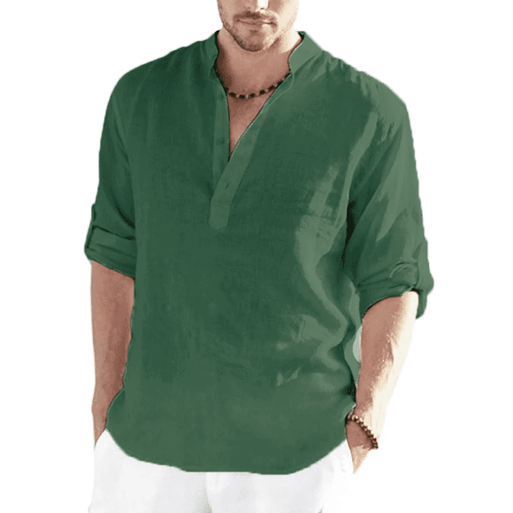 2023 Men's Breathable Linen Long Sleeve Shirt