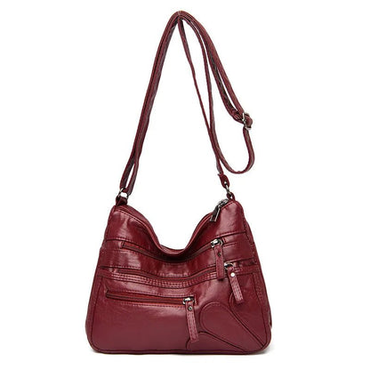 Luxury Vintage Soft Leather Crossbody Handbag
