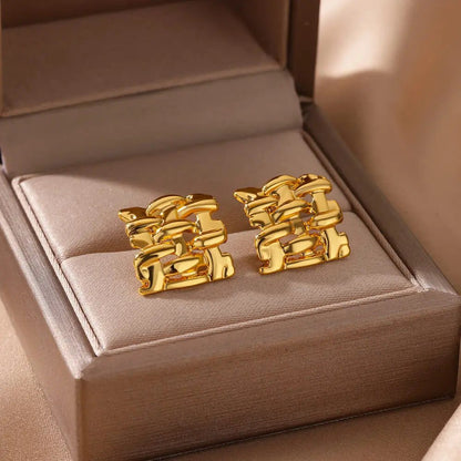 Waterproof Gold Starfish Heart Claw Earrings