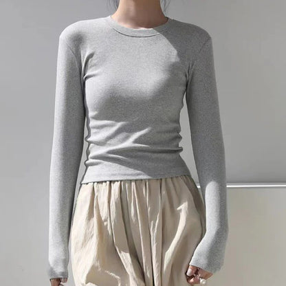 Trendy Long Sleeve Cotton T-Shirts for Women