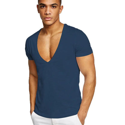 Men's Deep V Neck Casual T-Shirts