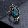 Vintage Oval Blue CZ Women’s Rings