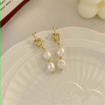 2024 Vintage Punk Baroque Pearl Drop Earrings