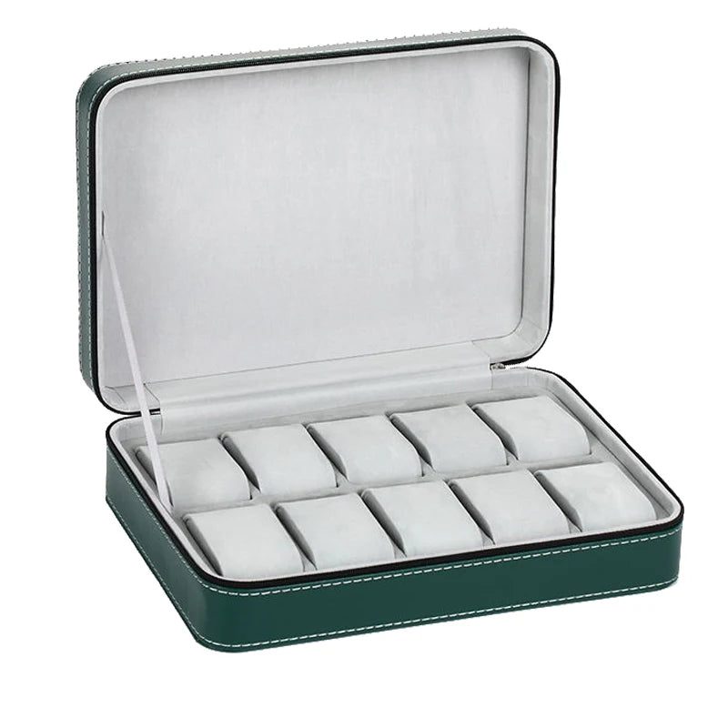 Luxury PU Leather Watch Travel Case Organizer