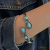 Antique Turquoise Cuff Bangle Bracelet for Women