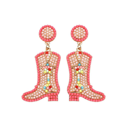 Bohemian Western Cowgirl Beaded Earrings for Women
