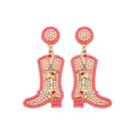Bohemian Western Cowgirl Beaded Earrings for Women
