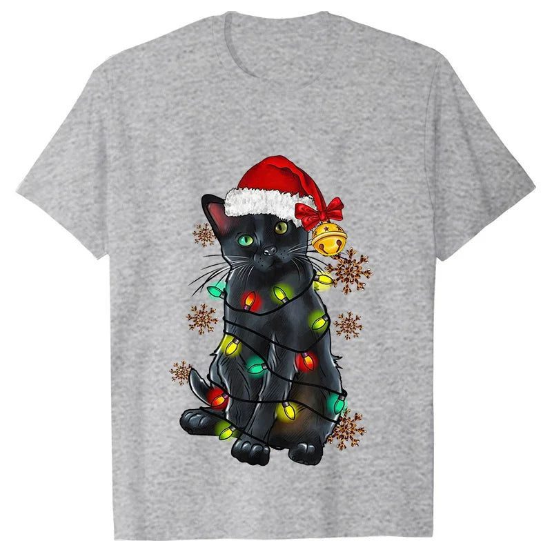 Funny Cat Christmas T-Shirt for Men