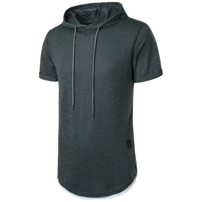 Lightweight Men's Short Sleeve Hoodie T-shirt