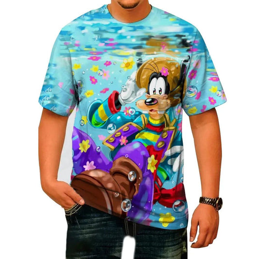 Men's Cartoon Print Summer Casual T-Shirt
