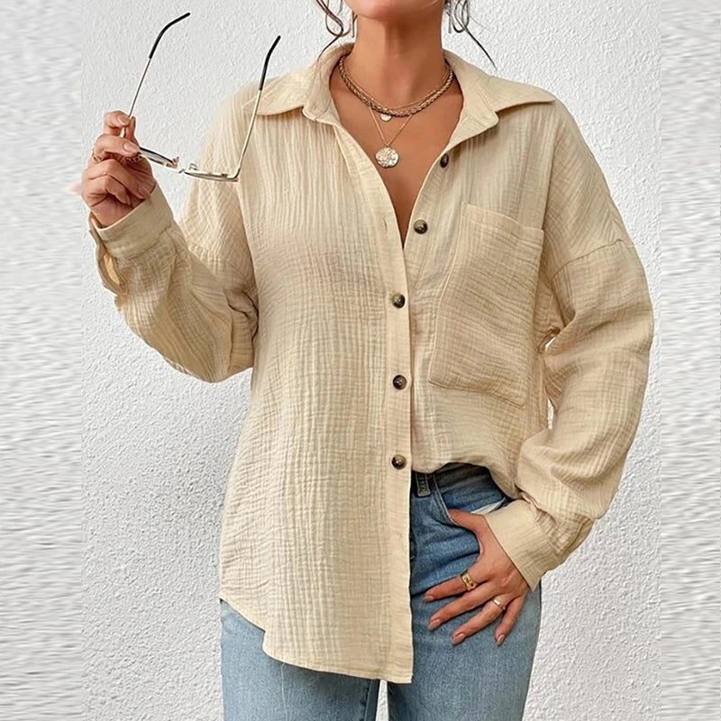 Elegant Long Sleeve Cotton T-Shirts for Women